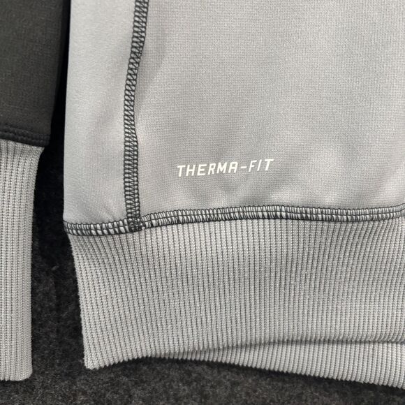 Nike Therma-Fit Jacket Women's Small Gray Full Zip Fleece Hoodie Hooded - Picture 4 of 9